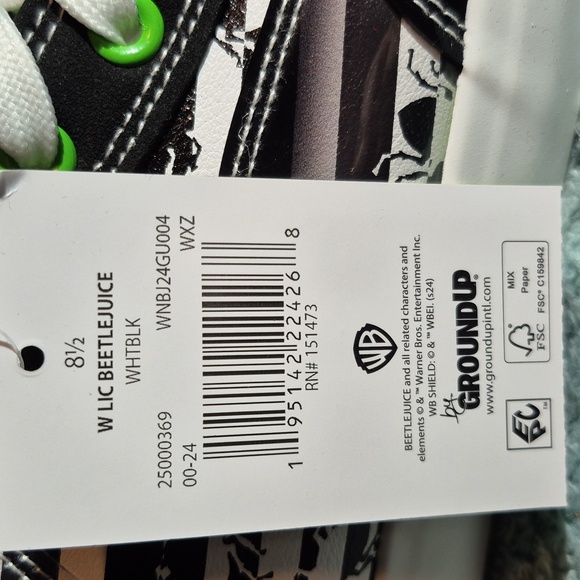 New With tags - Beetlejuice “It’s Showtime” high top sneakers - Picture 10 of 11